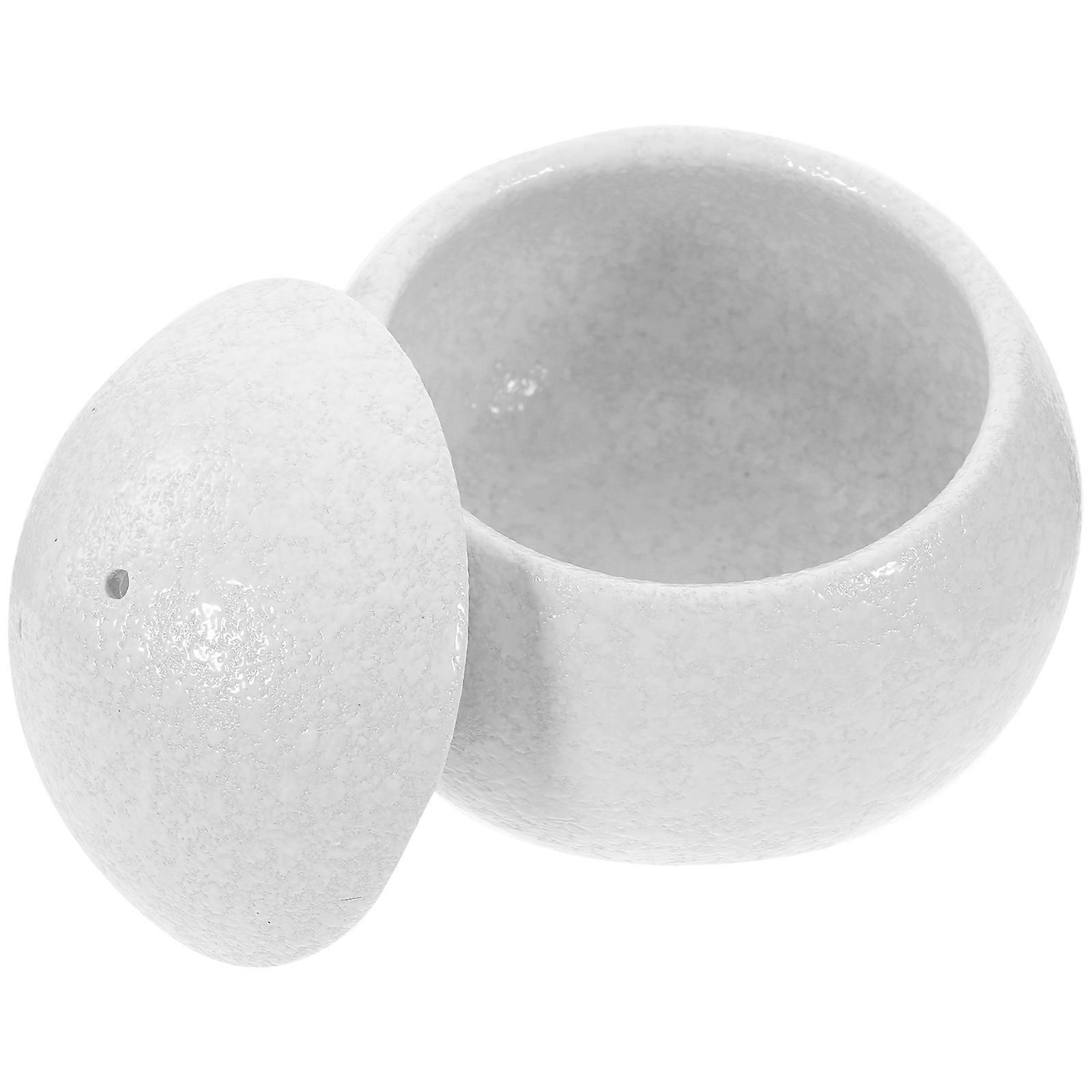 Multi-functional Porcelain Food Container 2Pcs Round Candle Bowl Perfect For Kitchen Use And Dining Events
