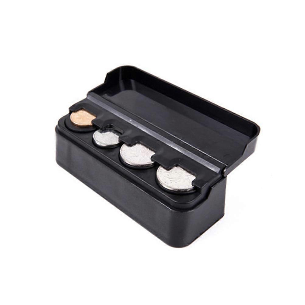 4Pcs Coin Box For Cars Black Loose Change Storage Container Designed For Easy Installation