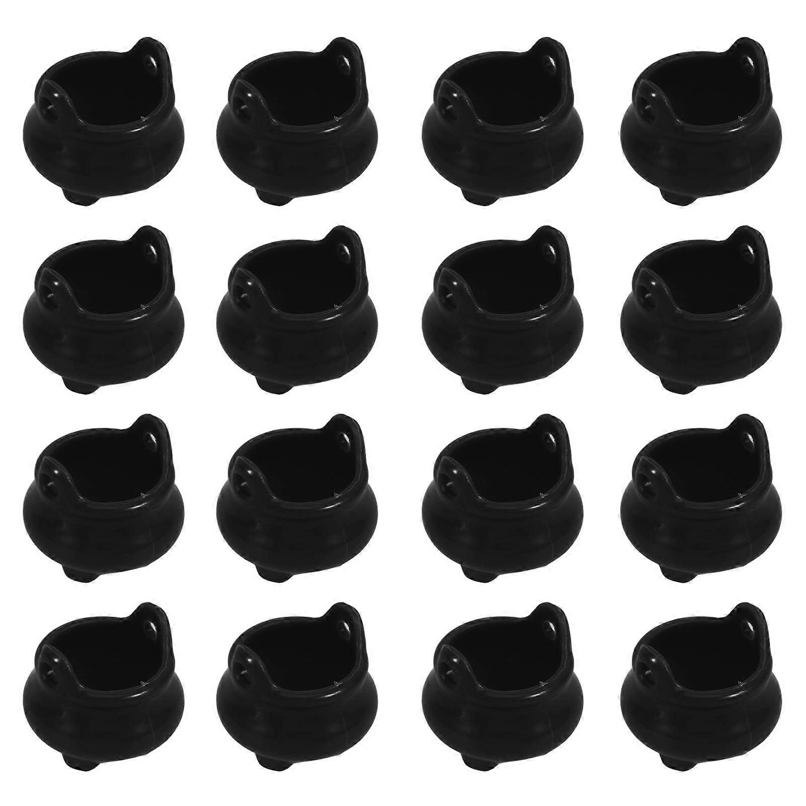 Party Decor Prop 80Pcs Mini Cauldron Pendant Halloween Occasion Suitable For DIY Use Featuring Attractive Cauldron Shape In Black
