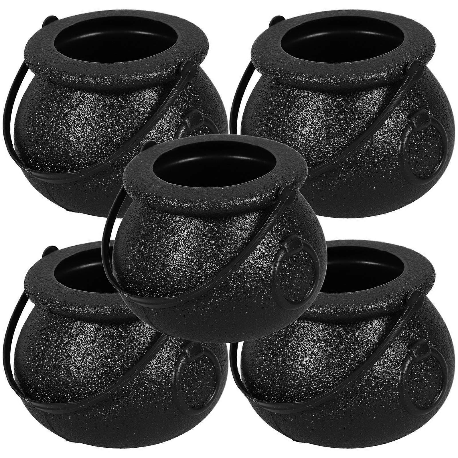 Halloween Candy Bucket Black Cauldrons for Storage 15Pcs