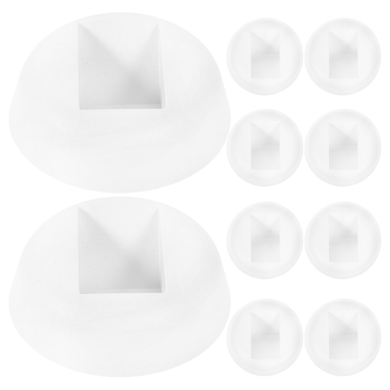 Frame Bases Jewelry Stand Bases for Display 50Pcs White Plastic