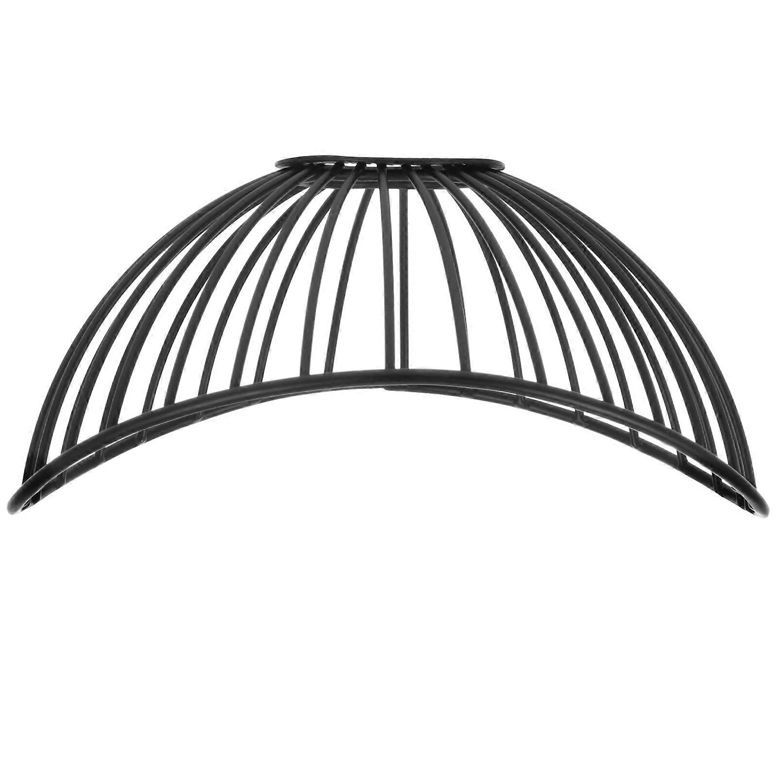 Black Iron Art Lamp Shade for Lamp Use 3Pcs Hollow-Out Lotus Leaf Shape Cover