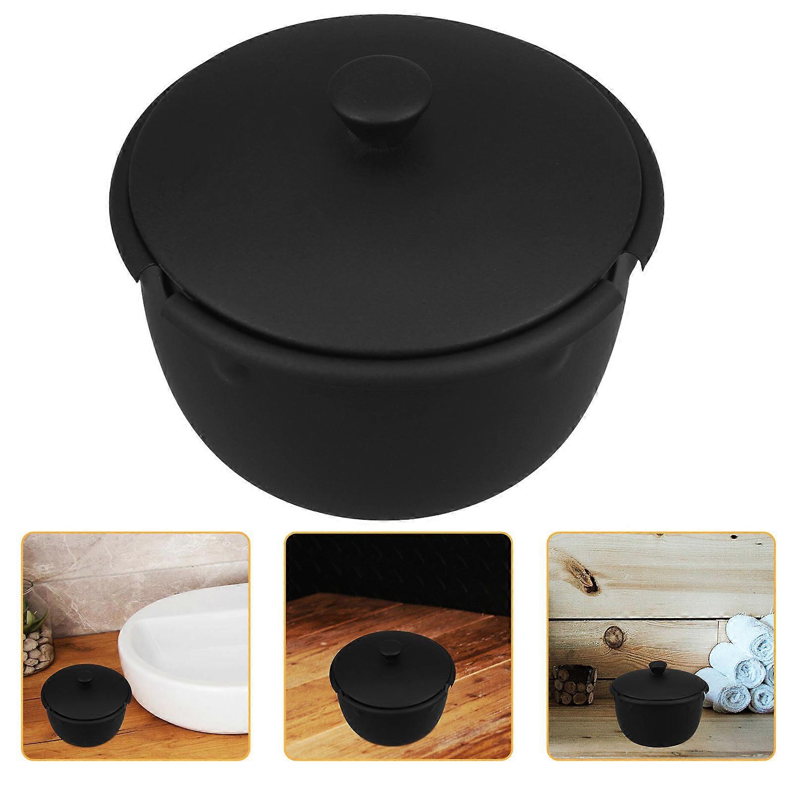 Modern Ashtray With Lid For Ash Collection In Black Designed For Office And Home 2Pcs