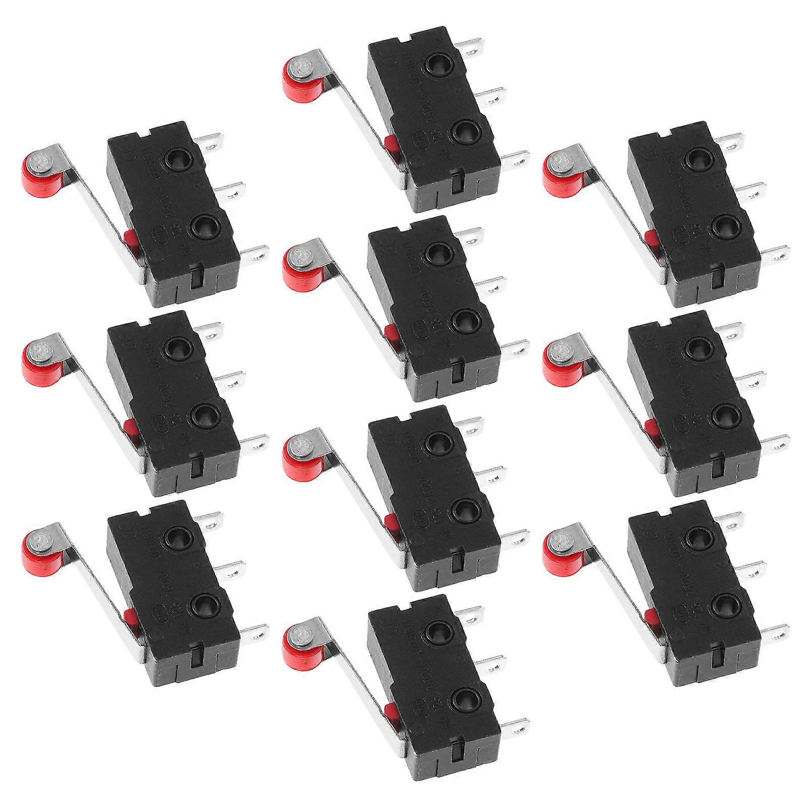 Nc Micro Limit Switch for Switching 10Pcs Roller Lever Arm Spdt