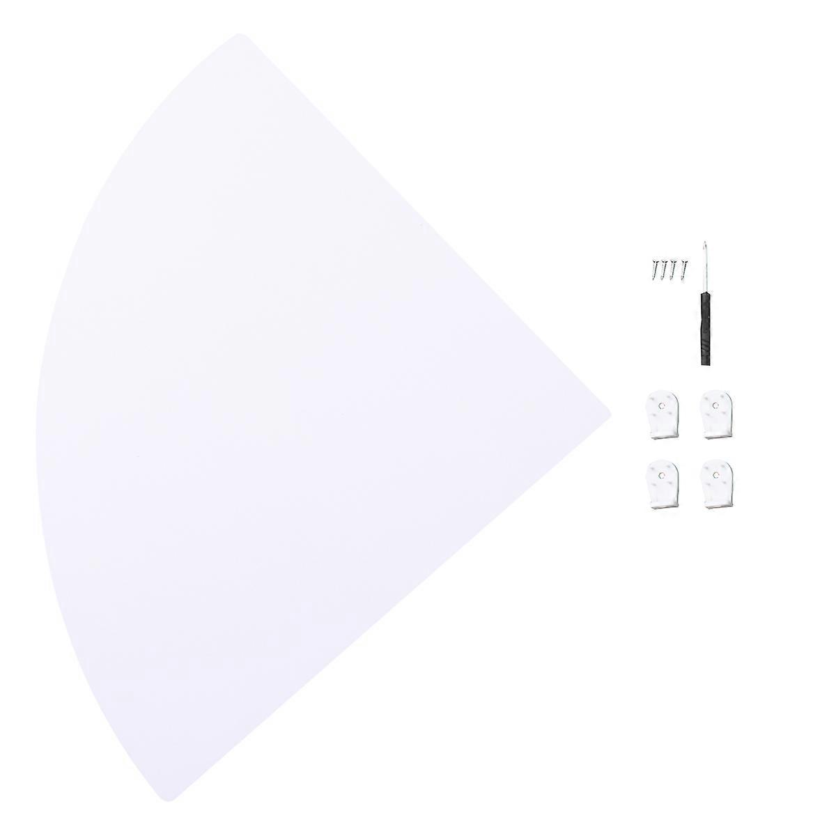 Wall Corner Shelf Triangle for Home Use 2Pcs White Fan Shape Storage Rack