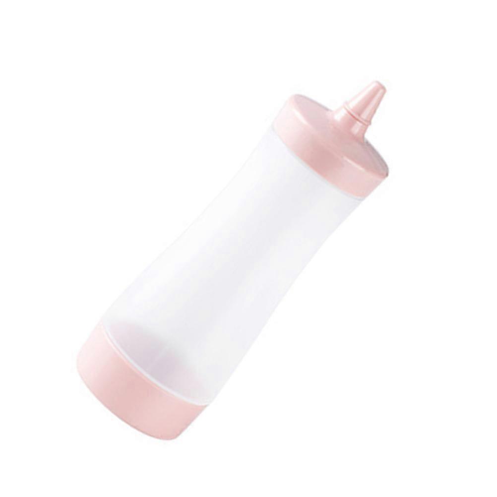 Syrup Squeeze Dispenser Bottle Picnics Pink 19.5*6CM Large Capacity Reusable 1Pack