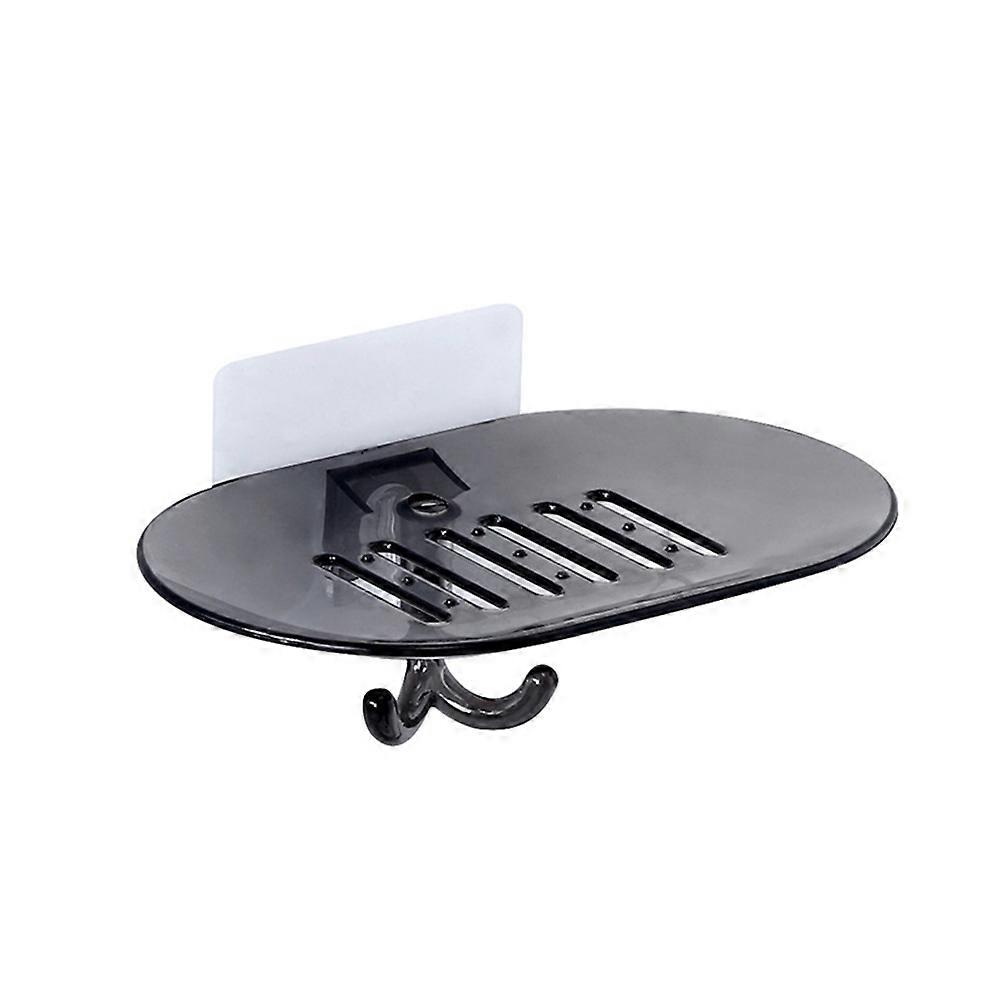 Soap Holder Wall Mounted Drain Soap Rack with Hook 2Pcs for Bathroom Use