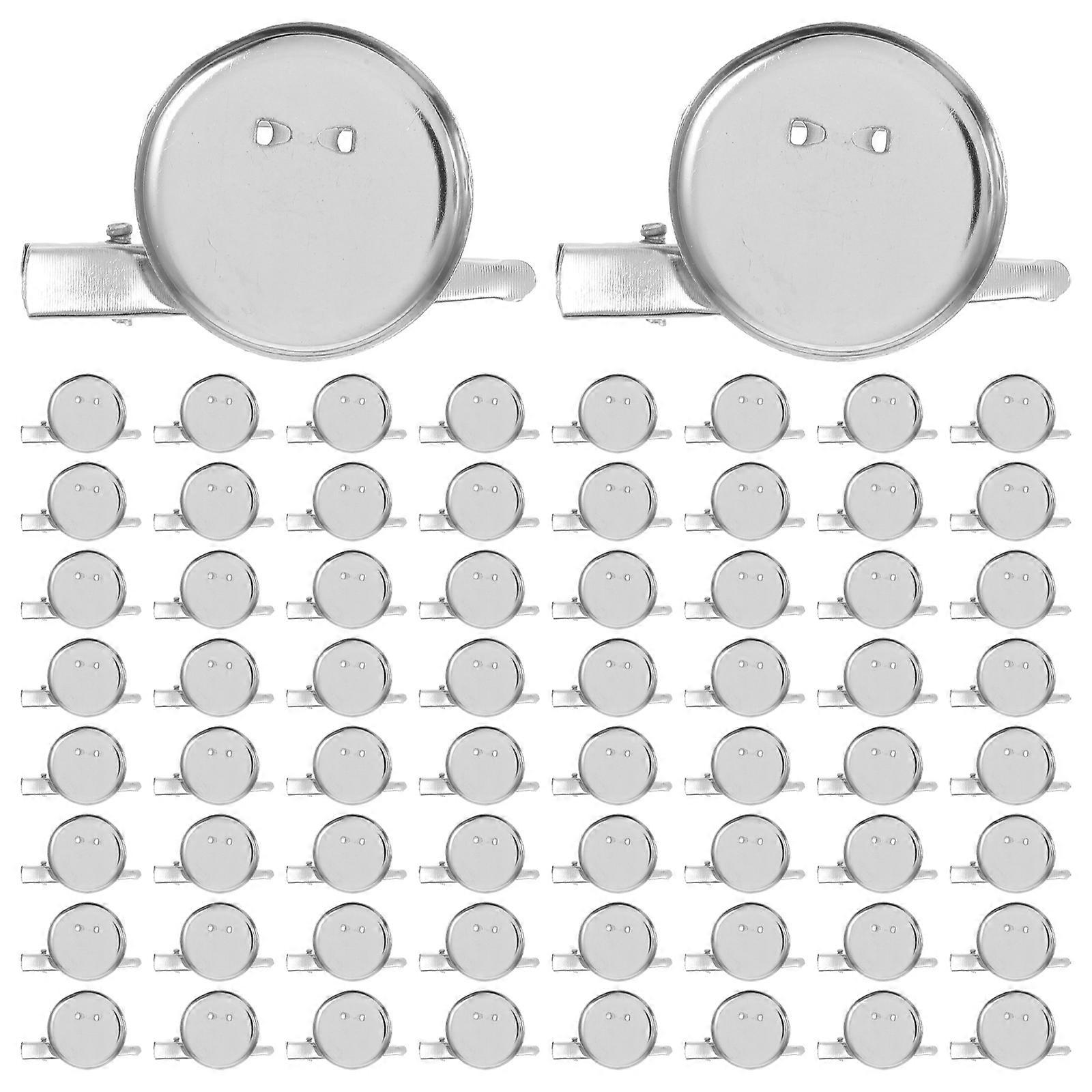 Silver Iron Brooch Base for Brooch Making 200Pcs Blank Disc Set