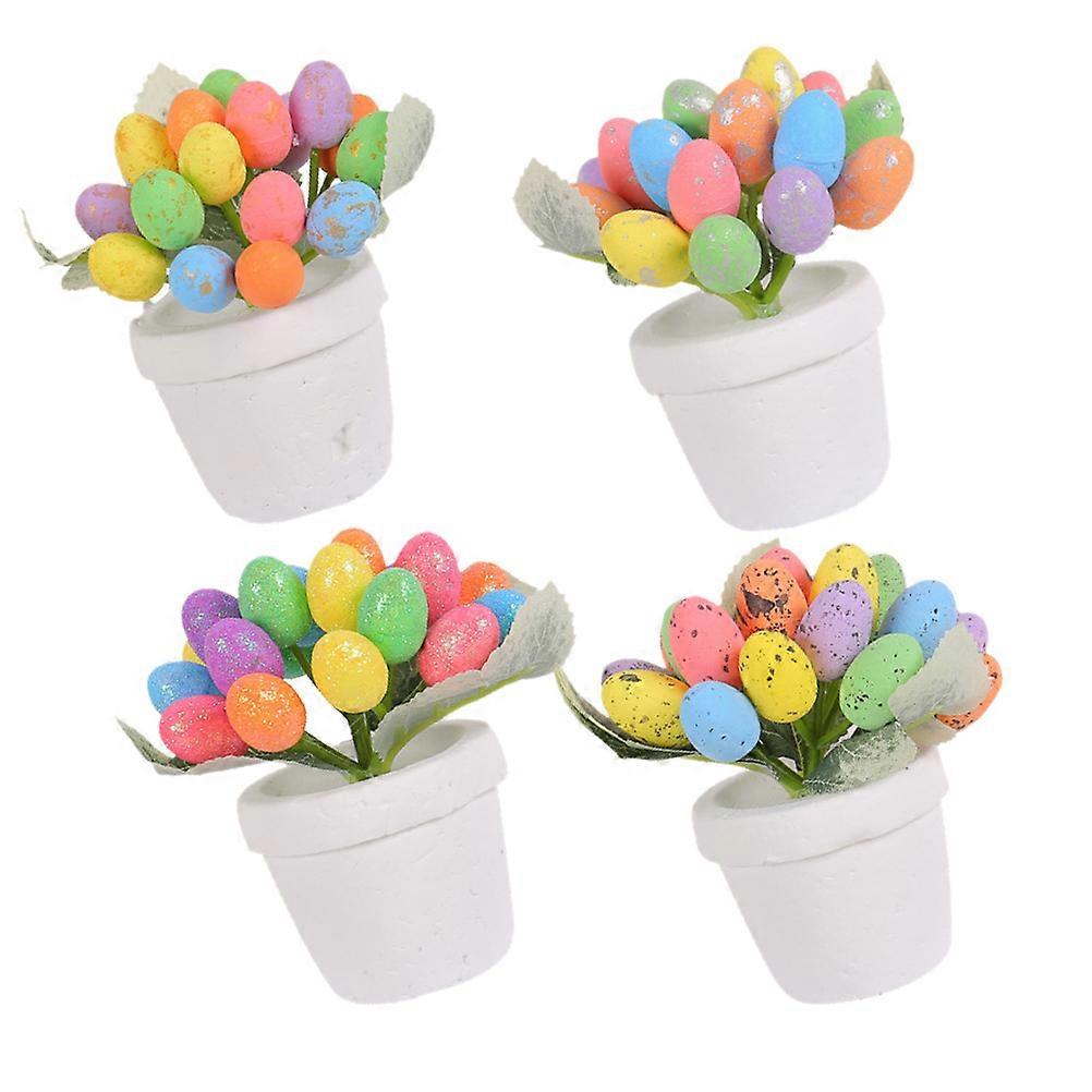 16Pcs Easter Party Foam Egg Bonsai Decoration for Garden Use