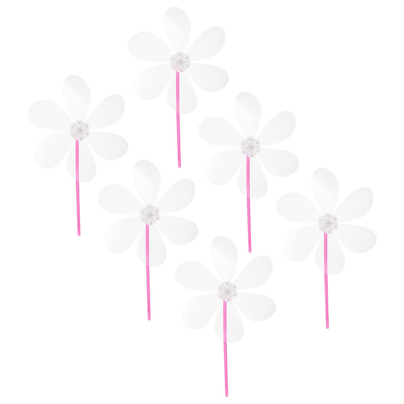 Plastic Pinwheel Windmill for DIY Painting 18Pcs Clear Wind