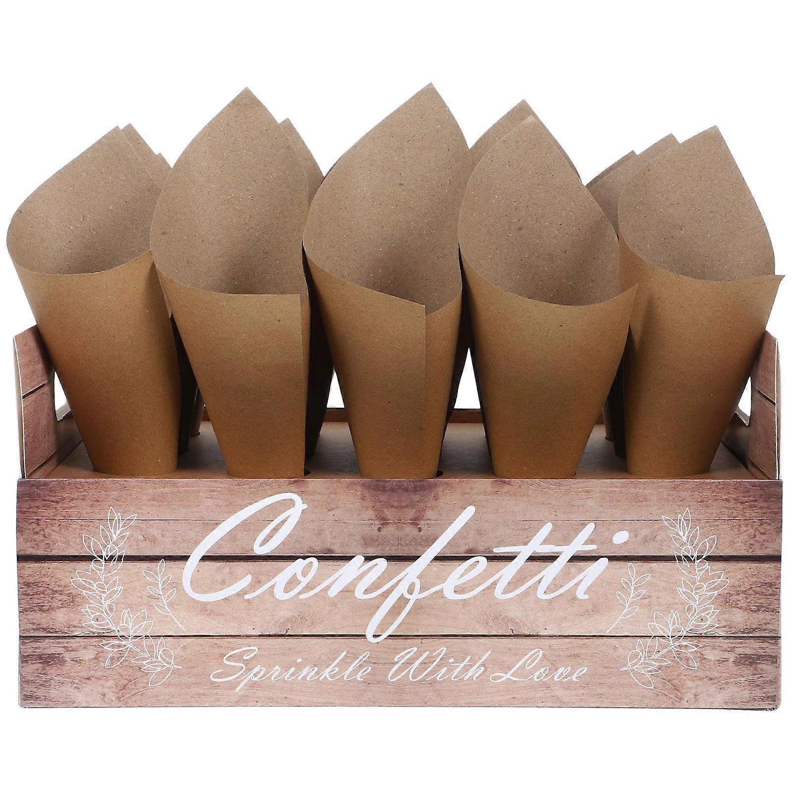 Wedding Confetti Cones Paper Cone Holder for Storage Use 1Set