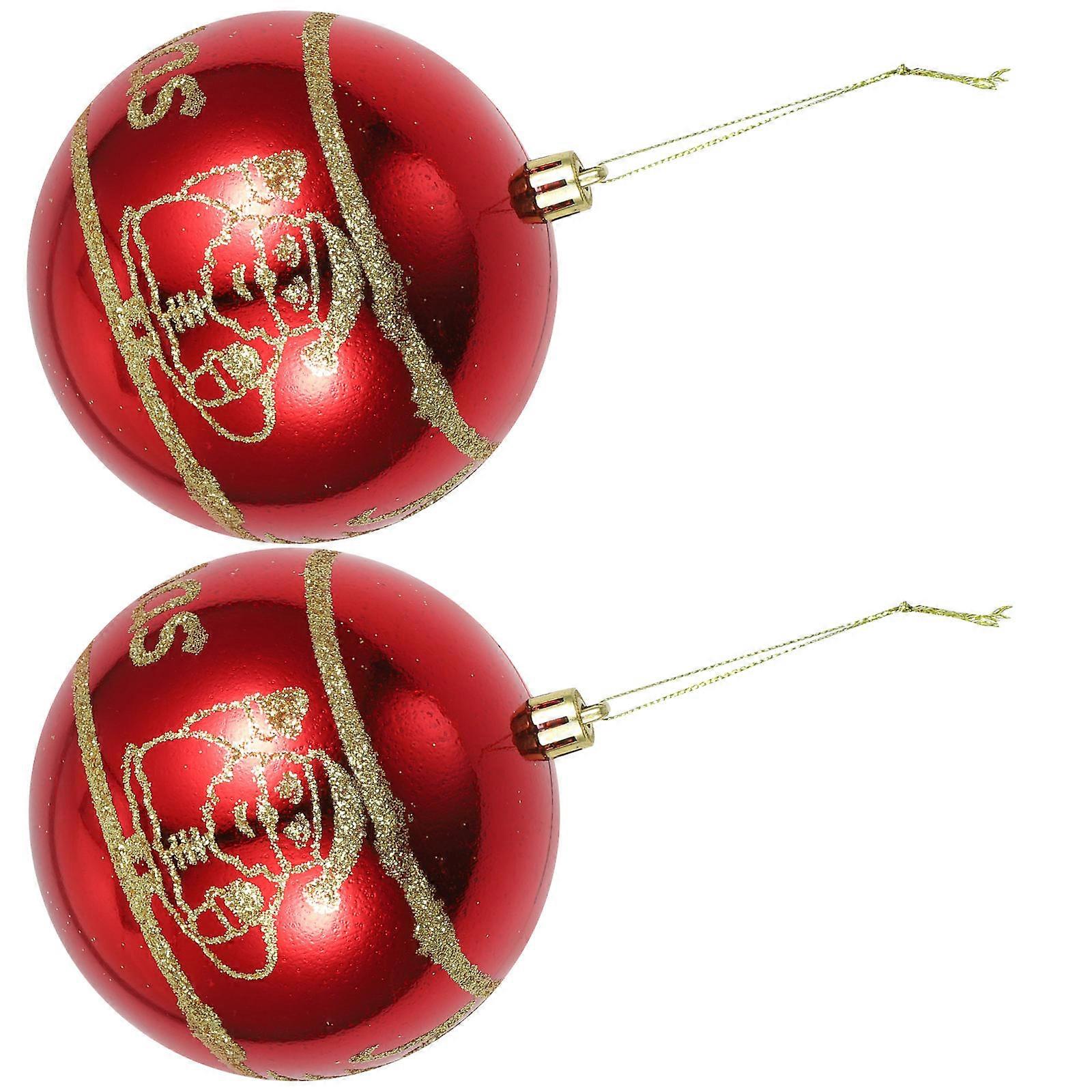 Christmas Ball Hanging Ornaments Plastic Decorations for 10Pcs