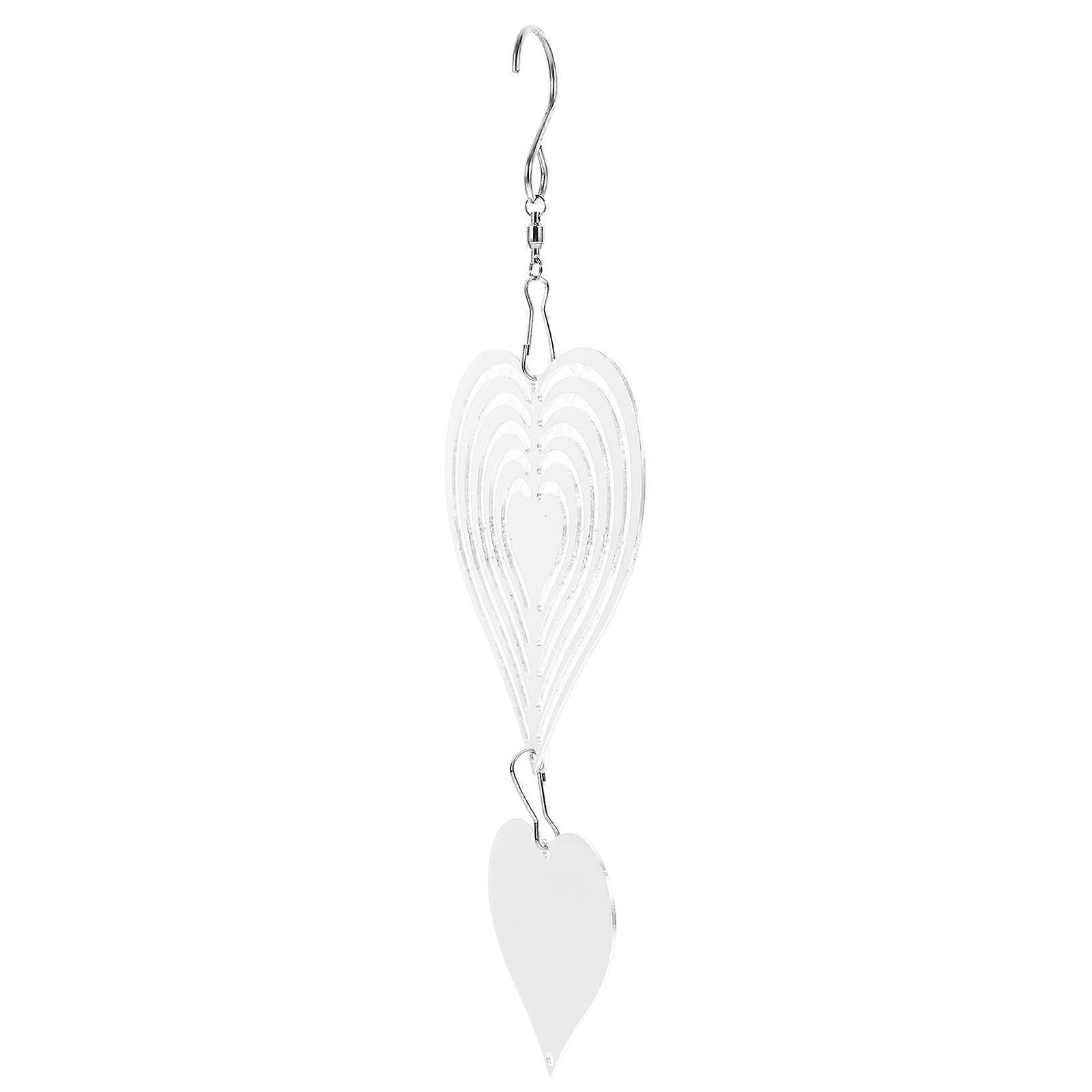 Hanging Wind Spinner Aluminum Heart Shape for Sublimation Decor 3Pcs
