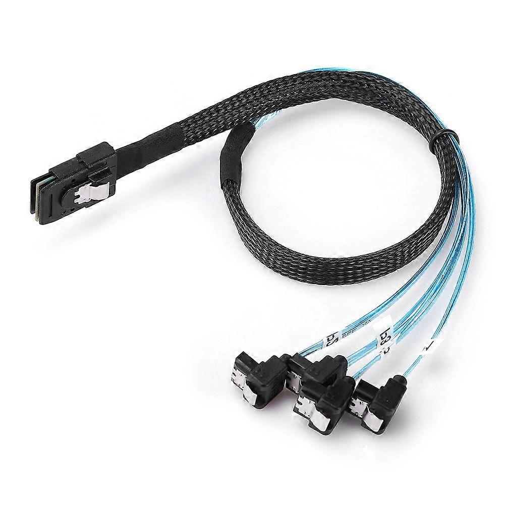 Hard Drive Cord Computer Accressory Server Cable Mini SAS 36-Pin TO 4SATA 90 0.5-Meter0.5meter