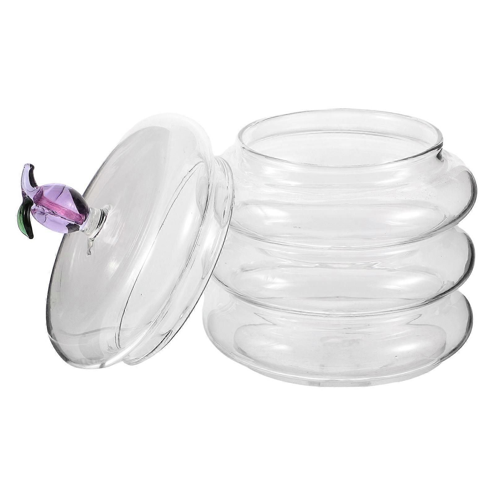 Glass Canister with Lid for Storage Use 4Pcs Transparent Kitchen Container