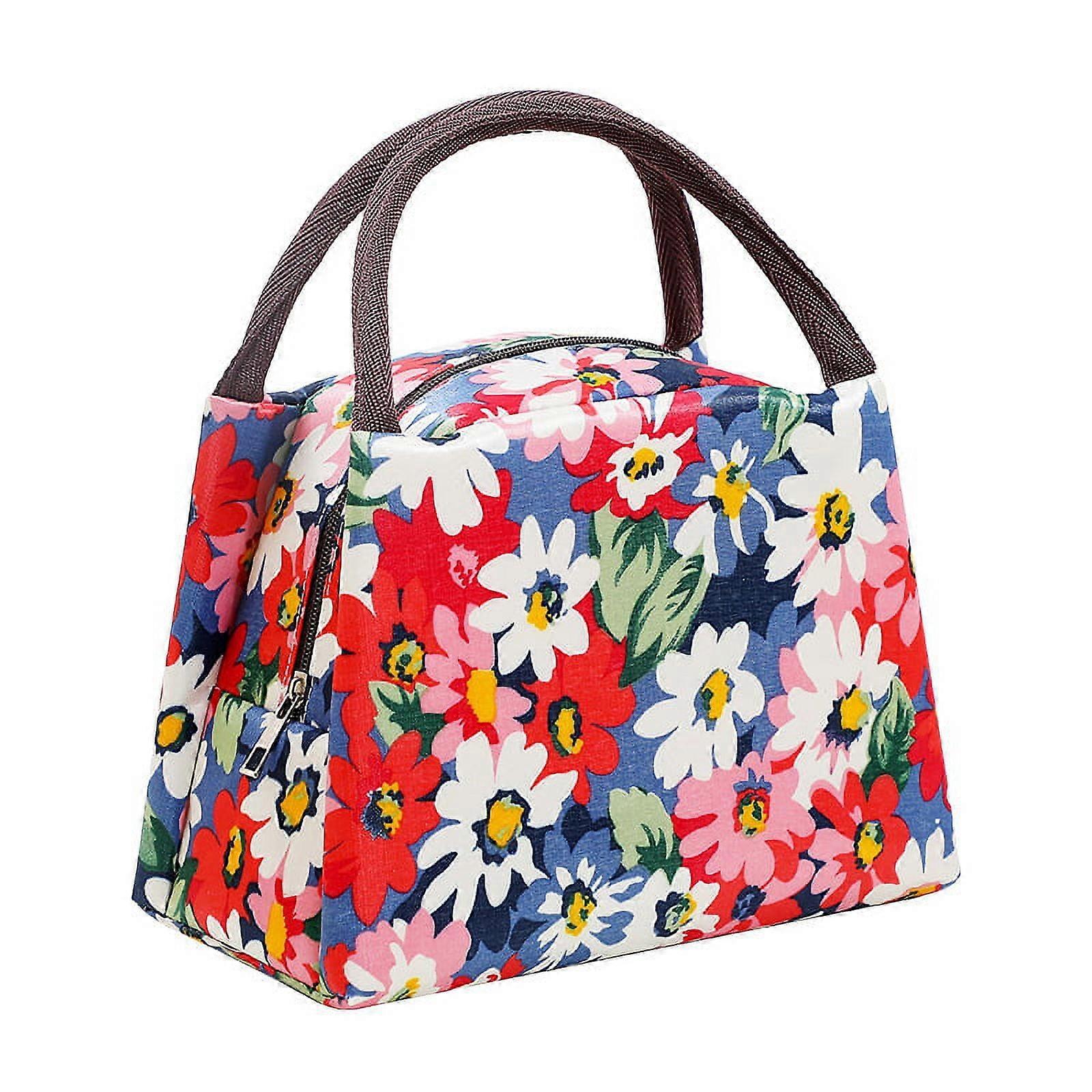 Portable Lunch Bag,Thermal Bag, Print Insulation Lunch Bag for Work, School, Picnic