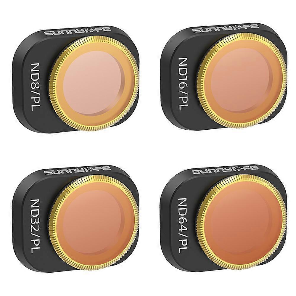 SUNNYLIFE N4P-FI728 Compatible For DJI Mini 4 Pro 4Pcs / Set Adjustable ND8 / PL+ND16 / PL+ND32 / PL+ND64 / PL Optical Glass Lens