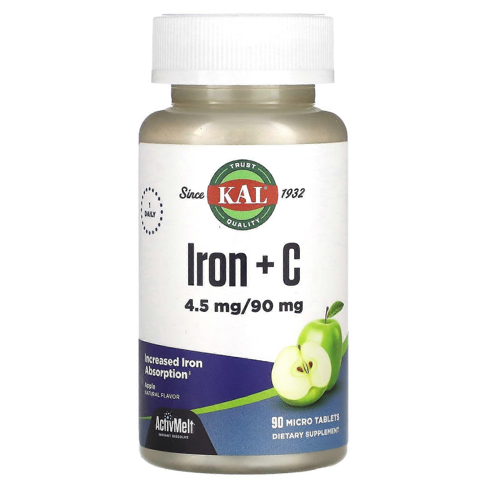 Iron + C, Apple, 90 Micro Tablets