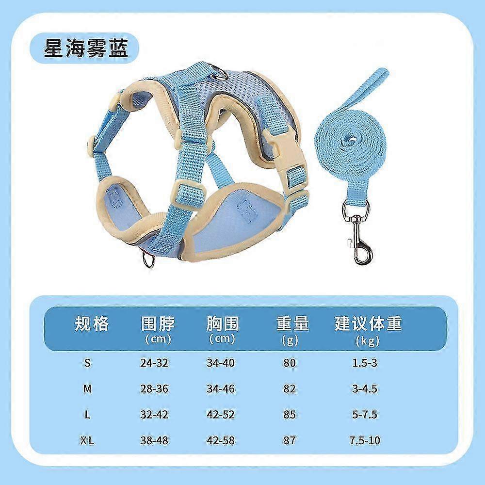 Cat Harness and Leash Set for Walking  Escape-Proof Reflective Vest for Cats and Small Dogs, Adjustable Soft Air Mesh with Pressure-Reducing Design