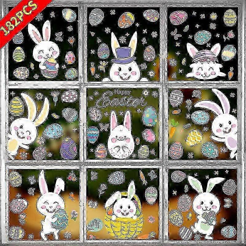 Easter Stickers, Electrostatic Easter Window Stickers For Easter Decoration, Pvc Decorative Easter Stickies Easter Showcase Easter Stickers 