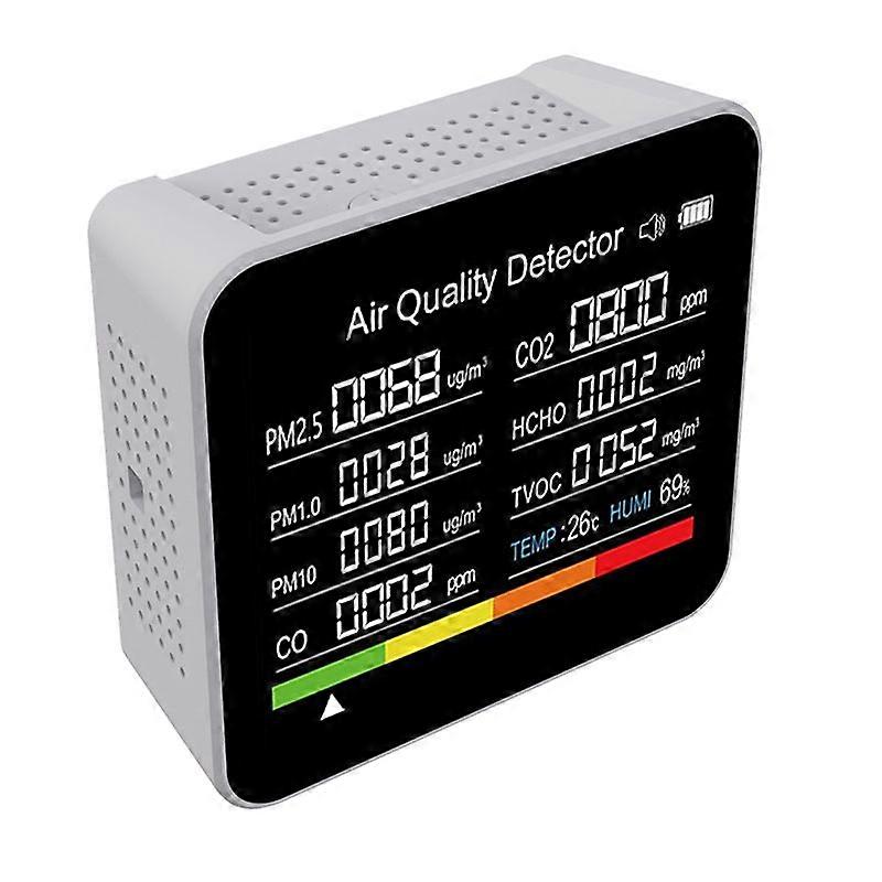 9 In1 Luchtkwaliteit Monitor Meter Kooldioxide PM2.5 PM1.0 Detectie