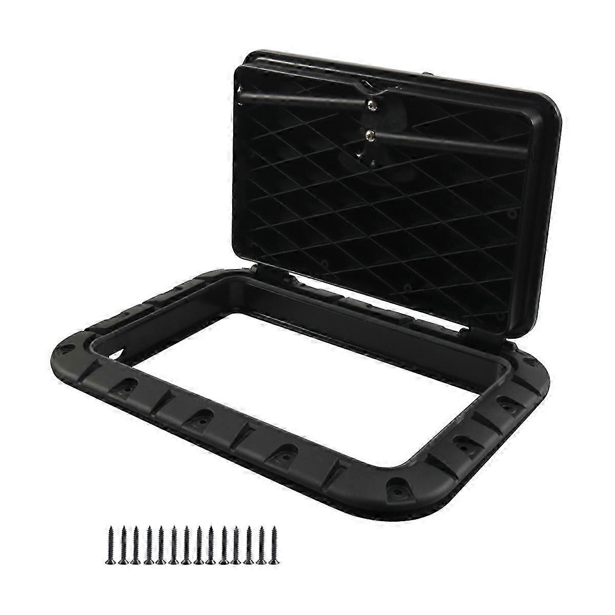 Square Deck Hatch Pull Out Handle Hatch with Fasteners, Marine Access Hatch Boat Hatch Lid Deck Acce