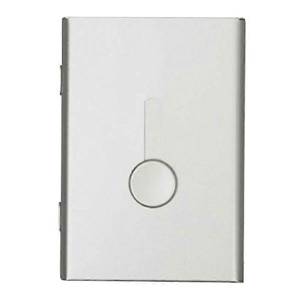 Hand Push Card Case Portable Business Card Holder Metal Frosted Card Box