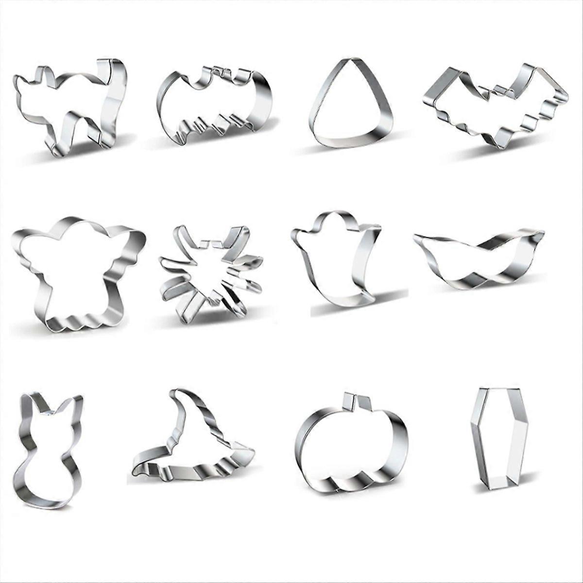 Halloween Cookie Cutters Stainless Steel Biscuit Cutter Shape Set