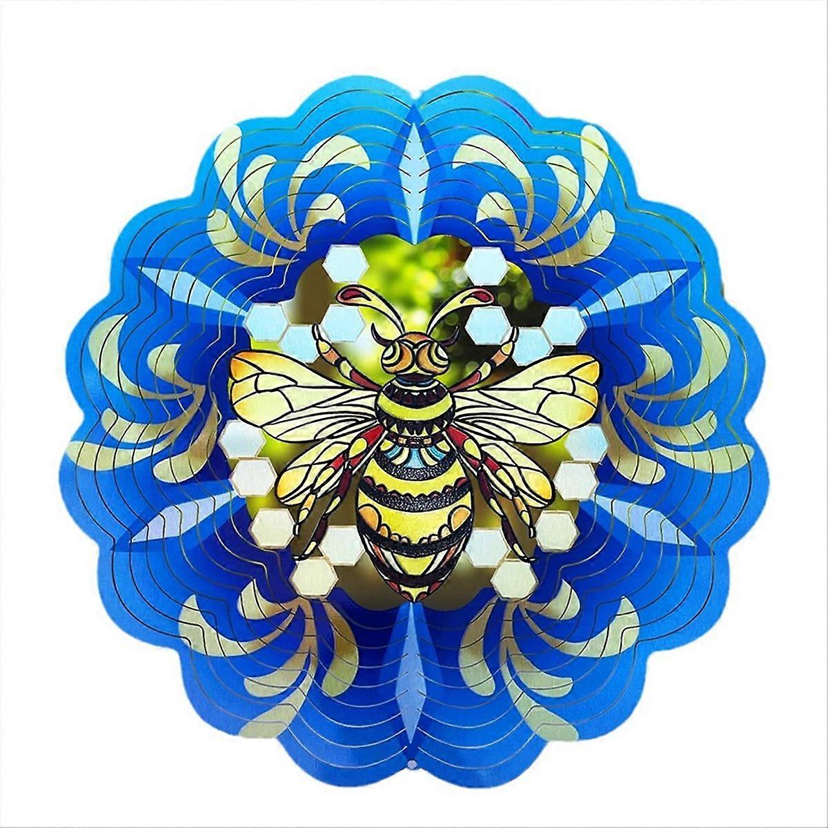 Bee Wind Spinners 3D Hanging Wind Spinner Bee Ornament Gifts