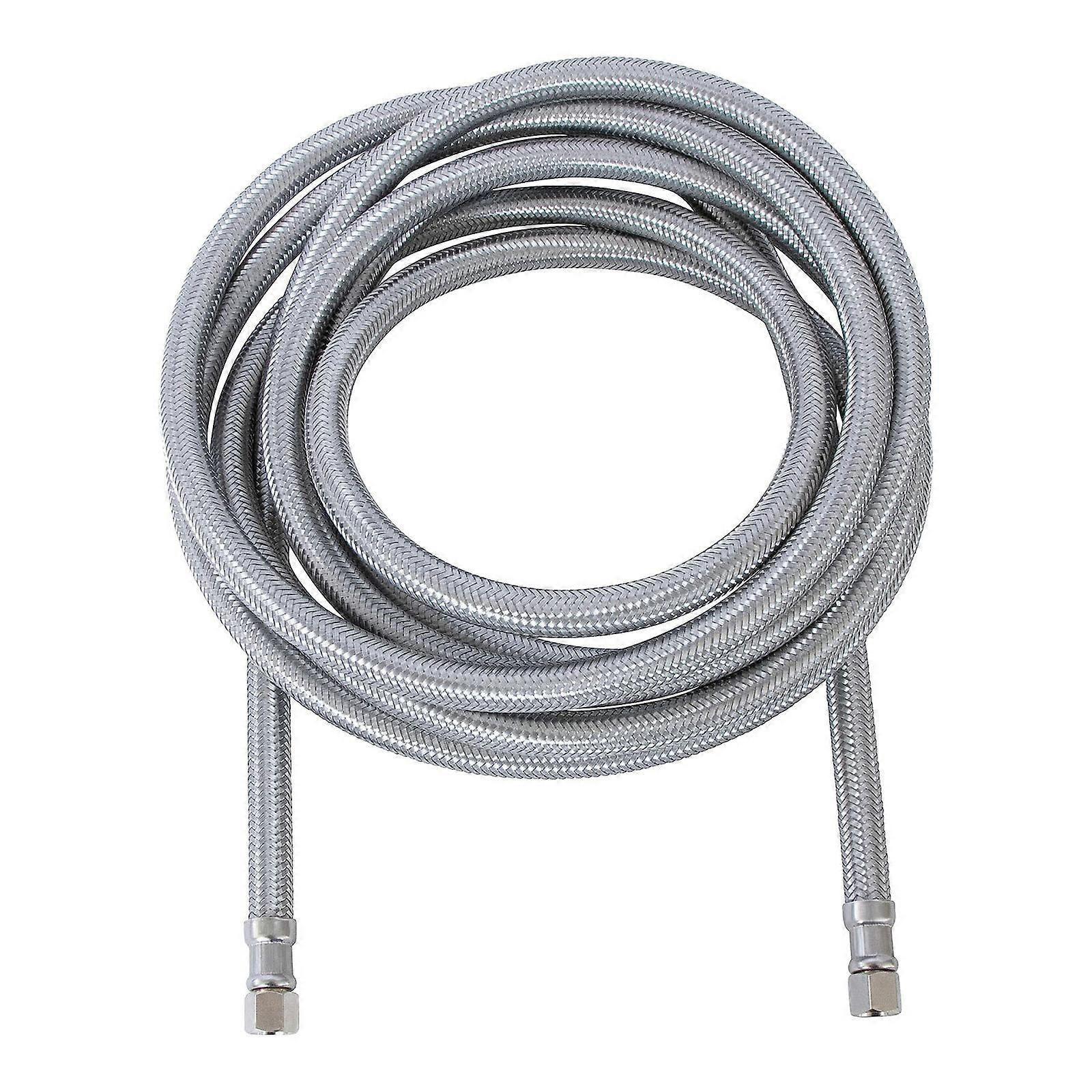 5.91-foot refrigerator pipe, stainless ice maker hose with X 1/4 compression