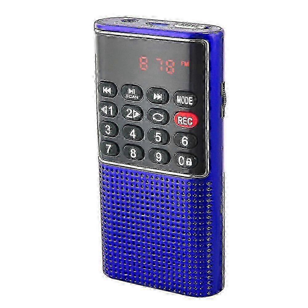 L-328 Multifunctional Mini FM Radio Portable Handheld Speaker Recorder MP3 Player with LED Display Support TF Card AUX USB Rechargeable