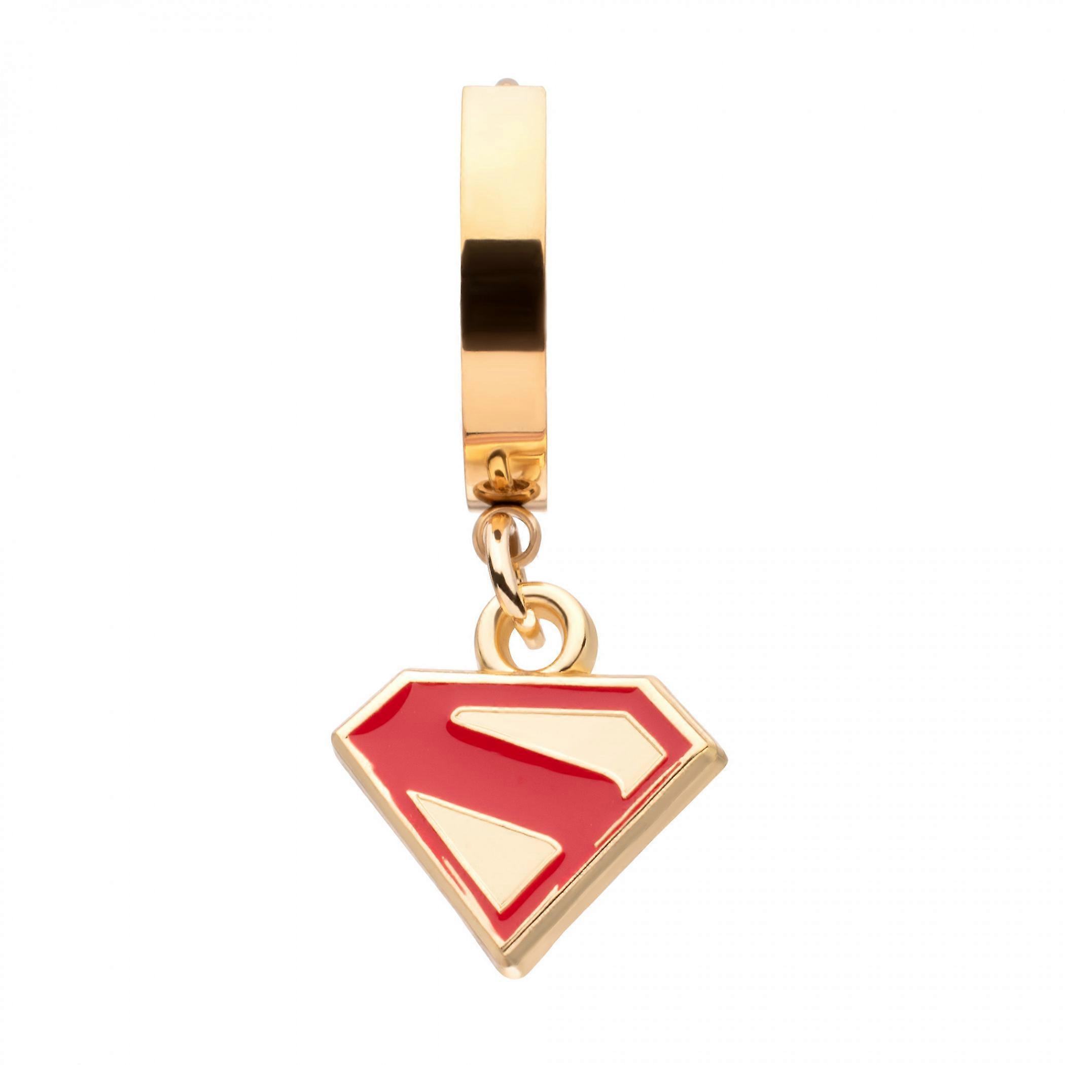 Superman James Gunn Logo Stainless Steel Huggie Earring