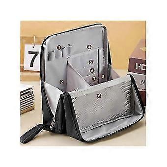Staande make-uptasMultifunctionele grote capaciteit Oxford stoffen staande make-uptas Draagbare staande organizer met compartimenten Waterbestendig canvas f