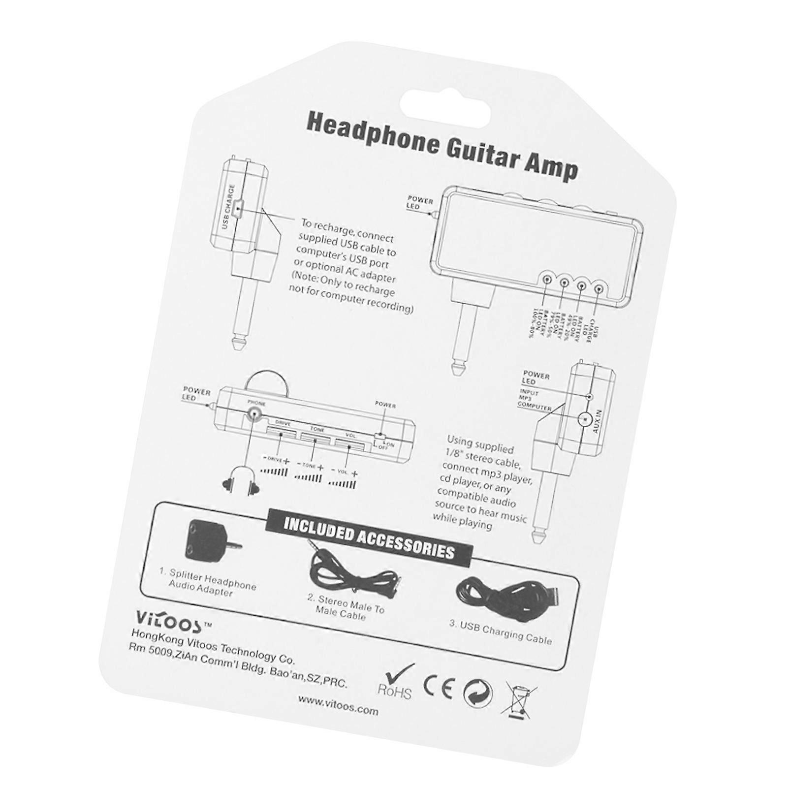 VITOOS Electric Guitar Headphone Amplifier