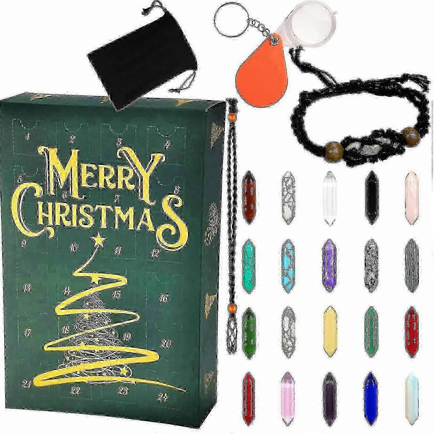 Advent Calendar 2024 Women 2024 Crystal Advent Calendar 24-Day Girl Advent Calendar Crystal Kit Crystal Necklace Advent Calendar Christmas Advent Cale