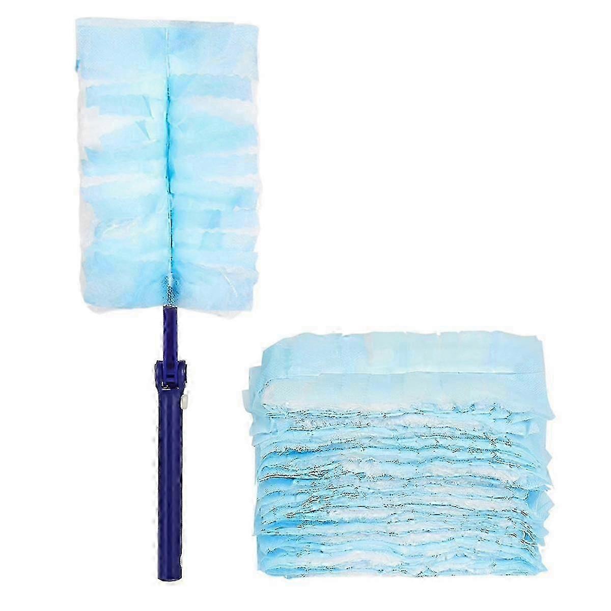 30 Pieces Duster Refills with 1 Long Handle, Disposable Duster Refills Compatible for