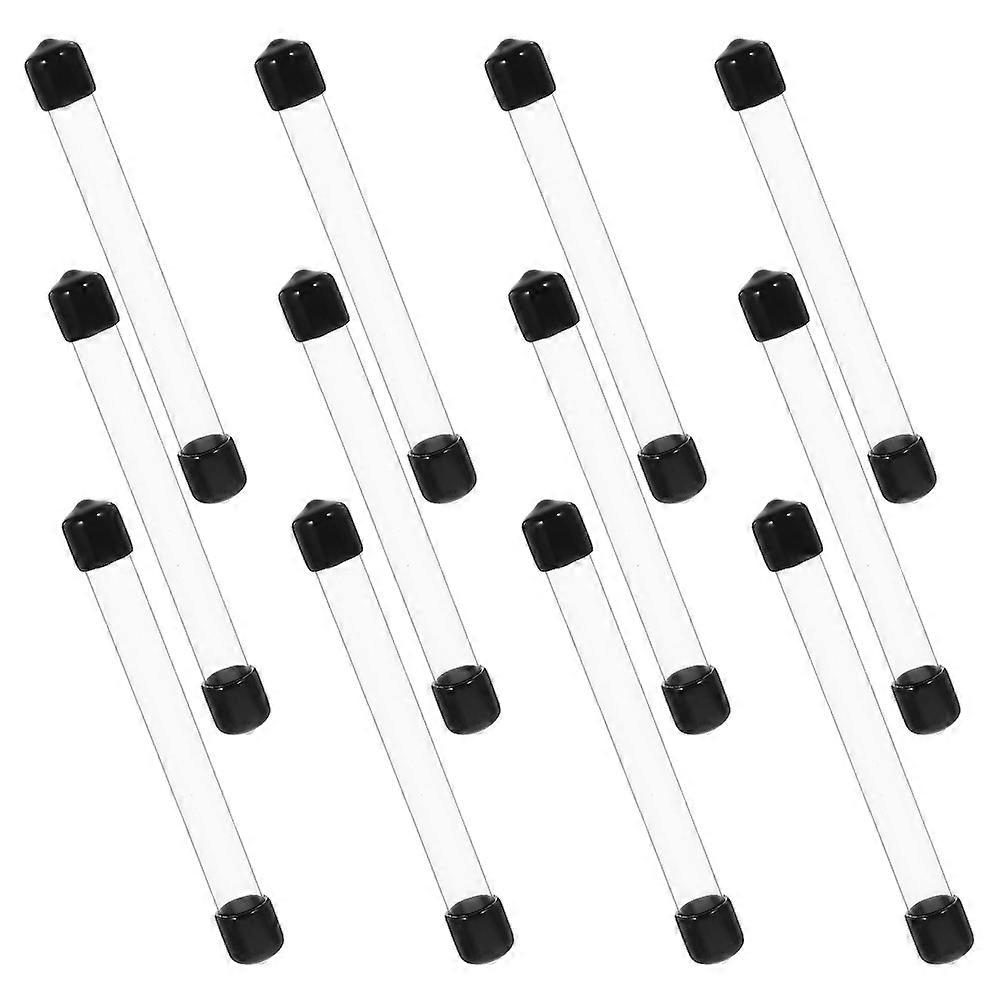 Transparent Experimental Round Tubes for Storage 12Pcs Plastic Laboratory Tubes