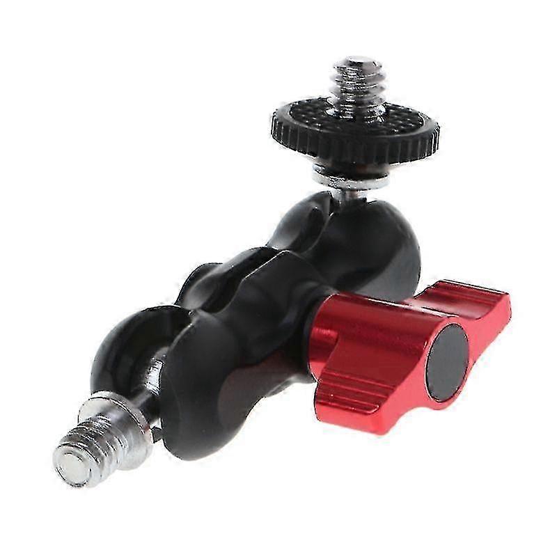 Double Ball for Head Mount Adapter with 1/4" Screw for DSLR Camera, LCD Monior