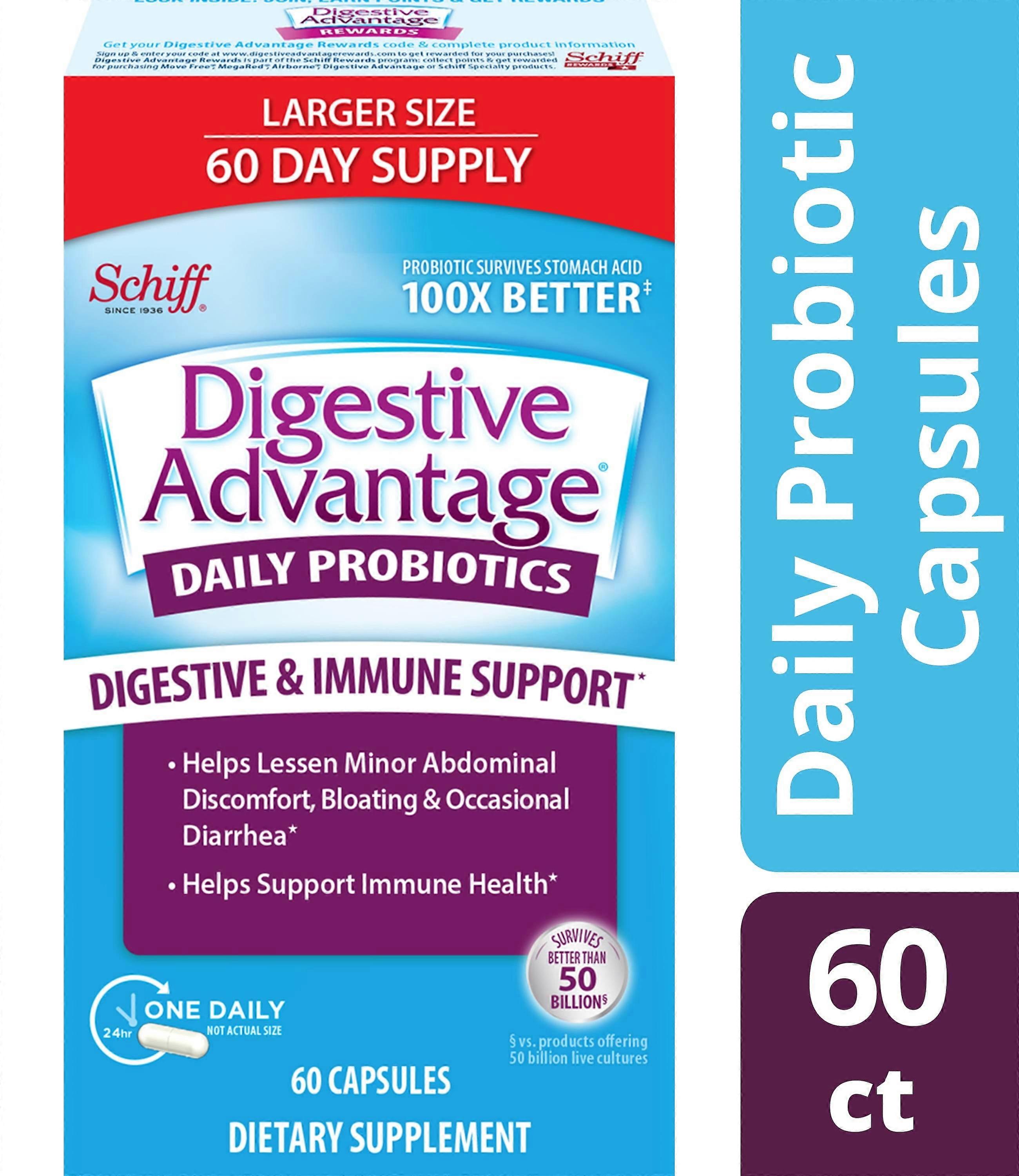 Digestive Advantage Daily Probiotic Dietary Supplement, 60 Ea