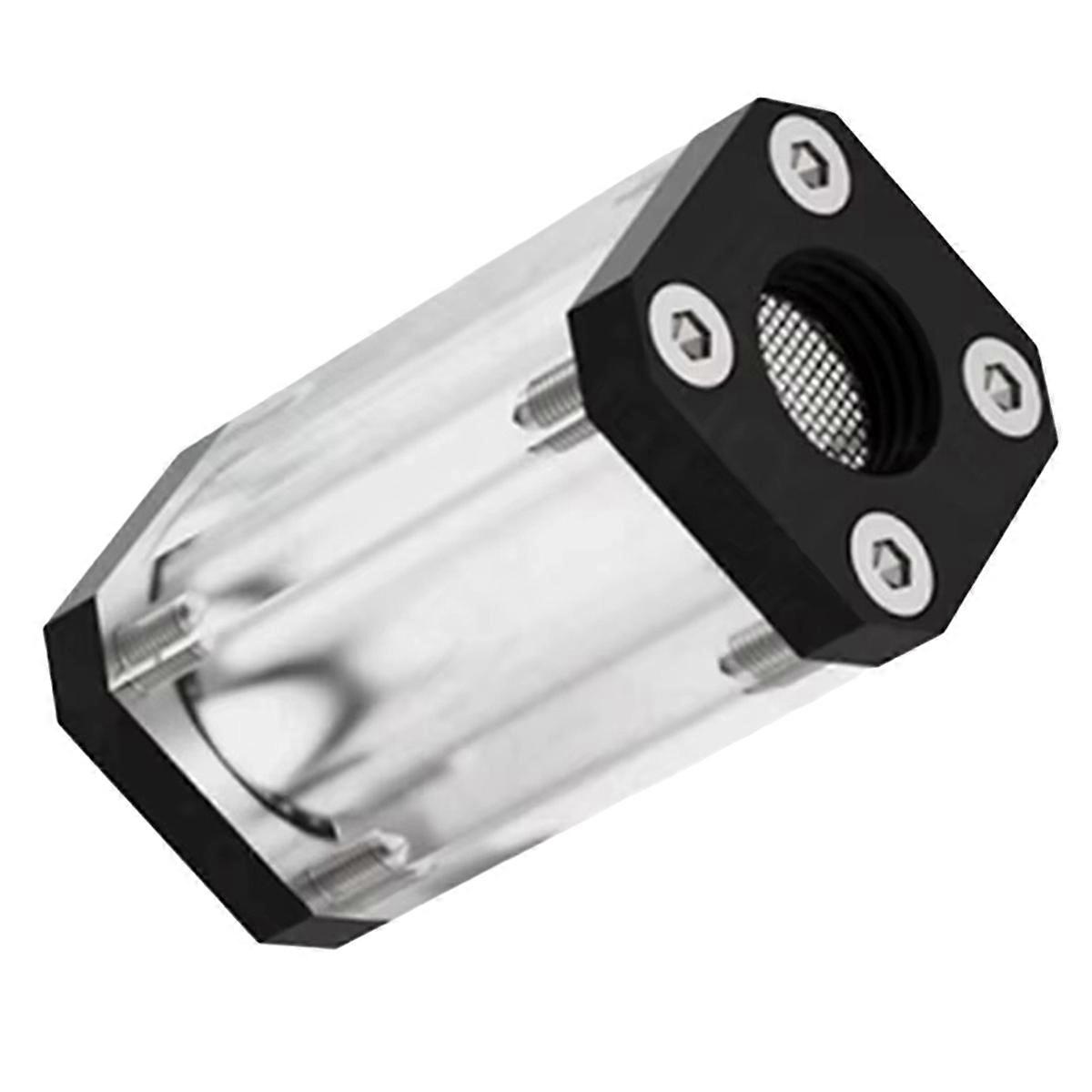 Filter 2mm Hexagon Wrench Water Cooler Brass Double Internal G1/4 Thread Liquid Filters 40 Mesh Single-Sided Black