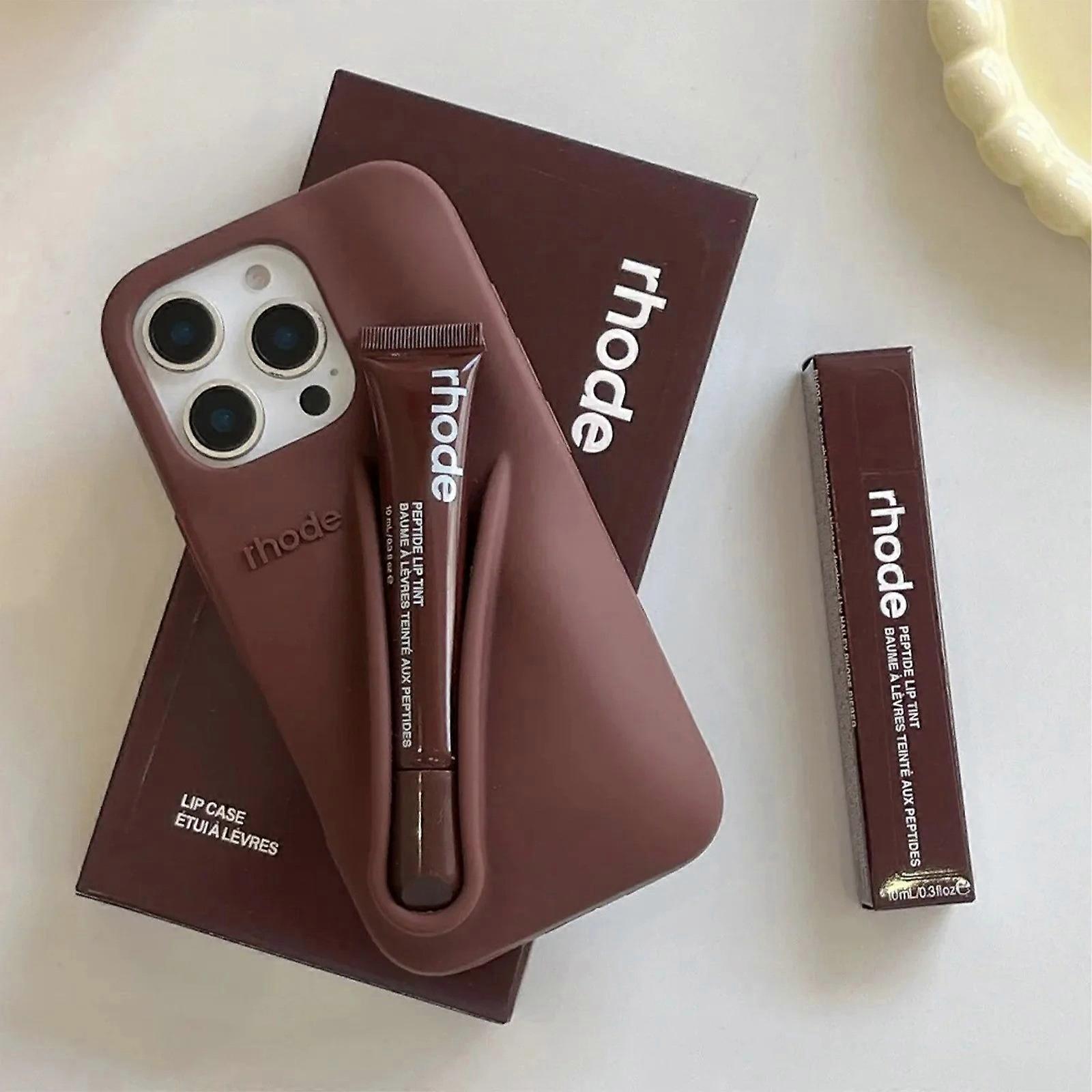 Original Rhode For iphone 14 15 16 17 Pro Max Summer Lip Case 3D Phone Case Set