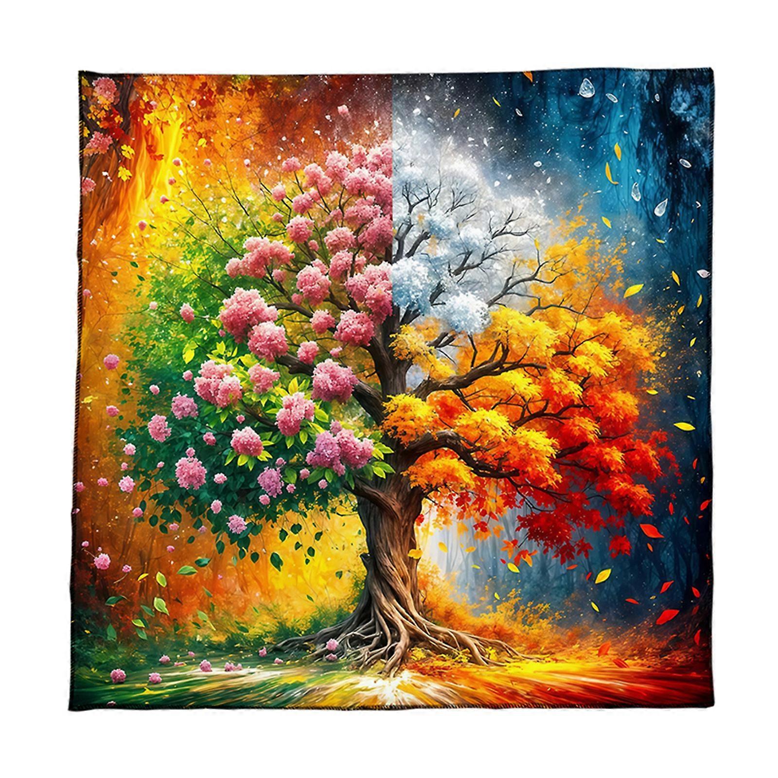 Tarots Reading Velvets Mats Intricate Artwork Colorfast Material Easyly Maintenance for Soft Fabric Multiple Size  75x75cm