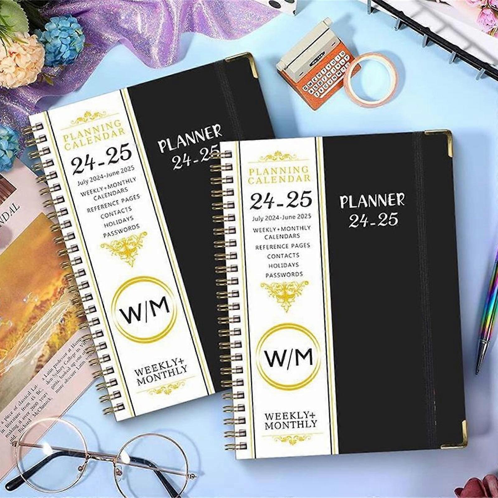 maxiaoxia 2024-2025 English Schedule A5 Plan Book With Separating Pages Plan Notebook Coil Book School Notebooks Paper College