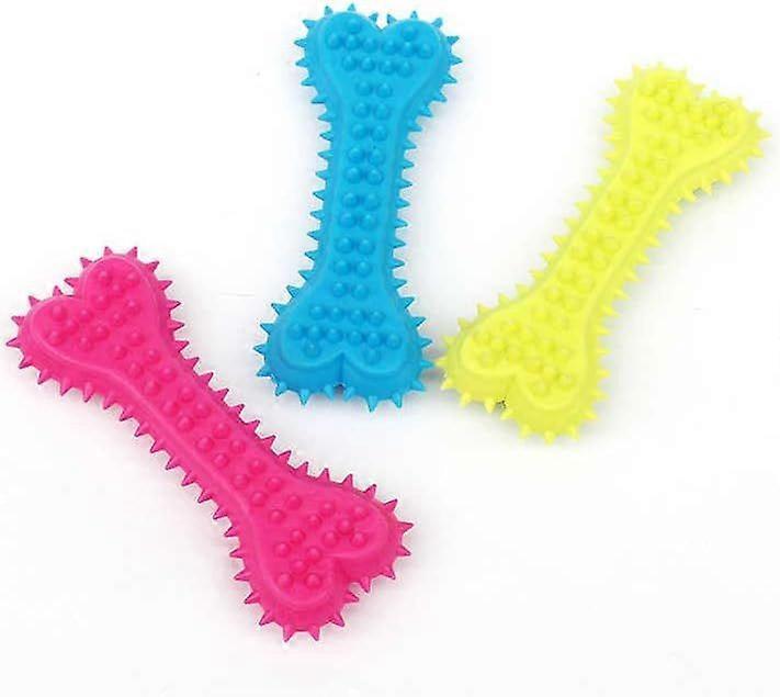 3 Pack Dog Chew Toy for Aggressive Chewers, Spiky Bone Design, Durable TPR Material, Keep Them Busy for Small Dogs