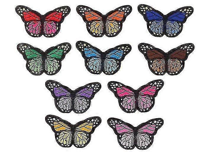 Utsökt Butterfly Applique Broderad Applique Kläder Patch Klistermärke Strykning Sy lämplig för Jeans Ryggsäck