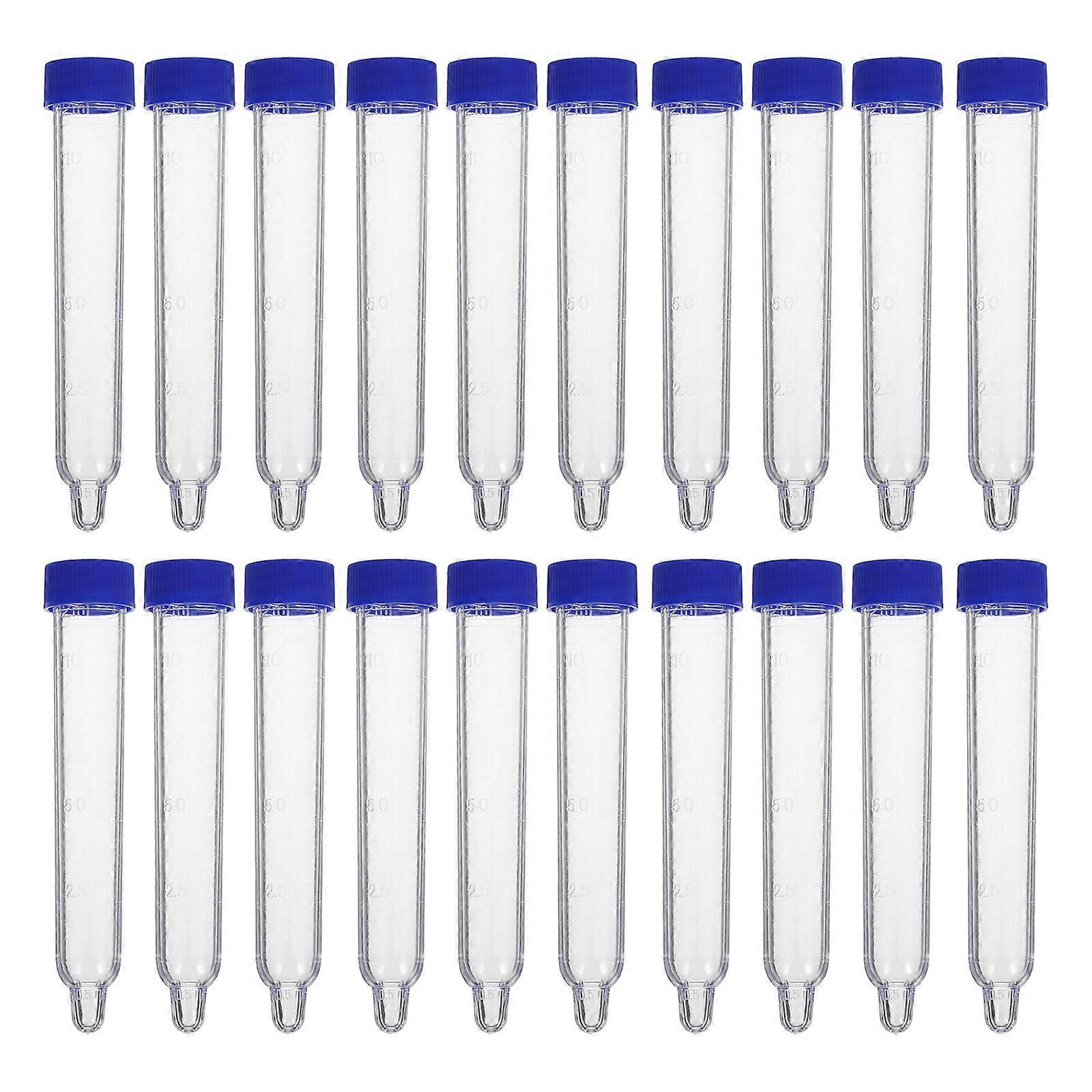Plastic Sediment Test Tubes for Laboratory Testing with Screw Caps 200Pcs