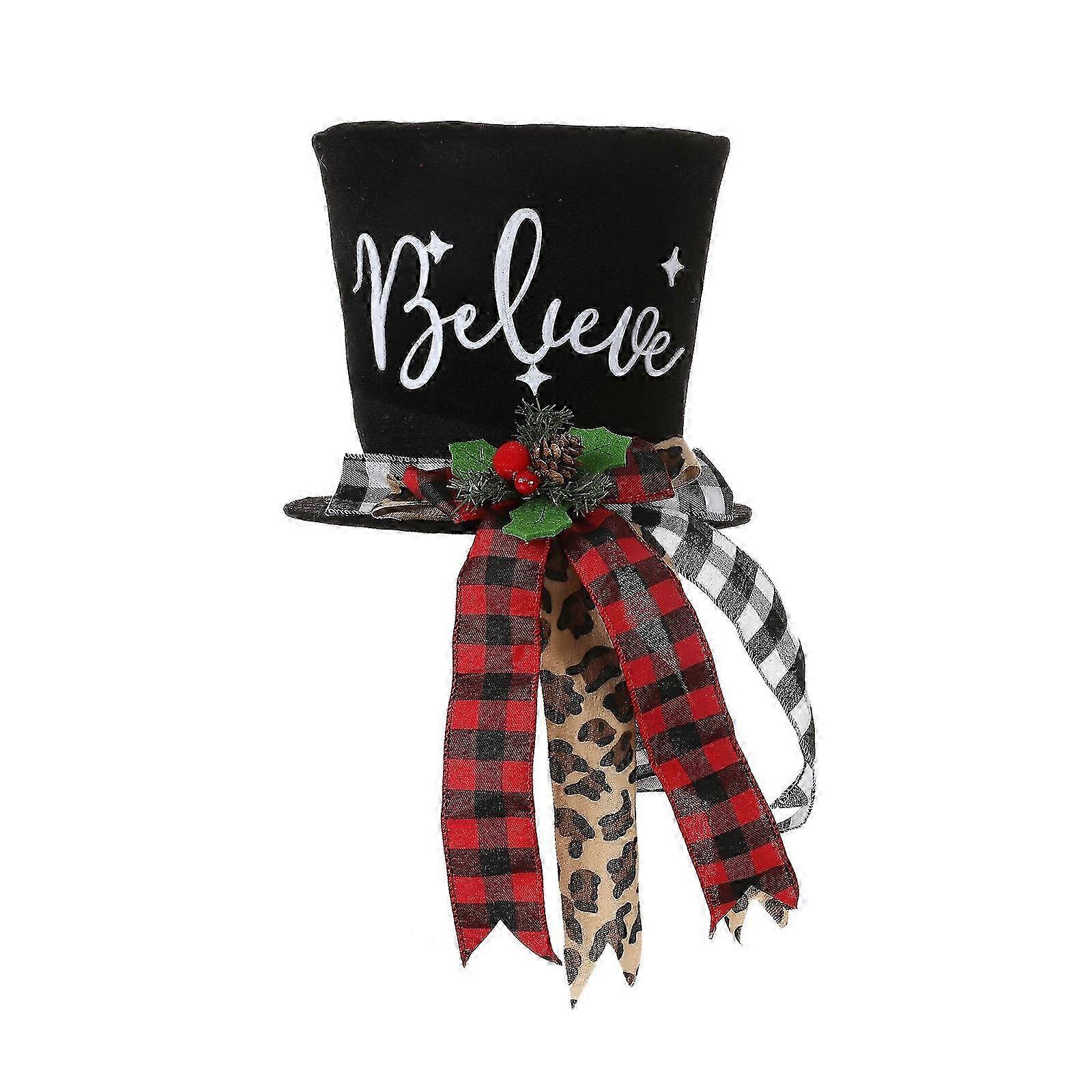 Tree Topper Decoration for Christmas with Gold Ribbon Bow