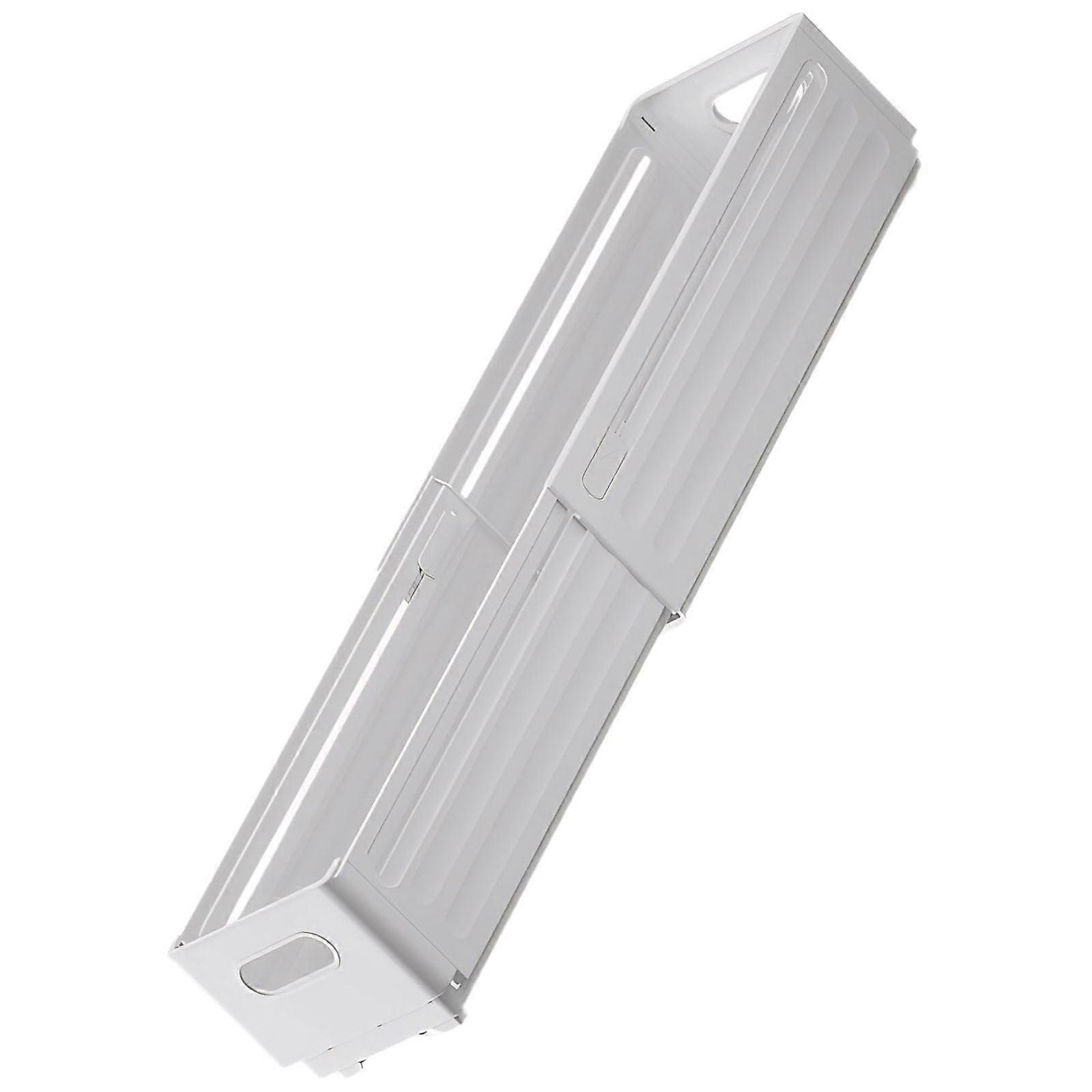 Adjustable Storage Drawer with Expandable Organizer for Kitchen Spices and Accessories, White 10x8x28cm