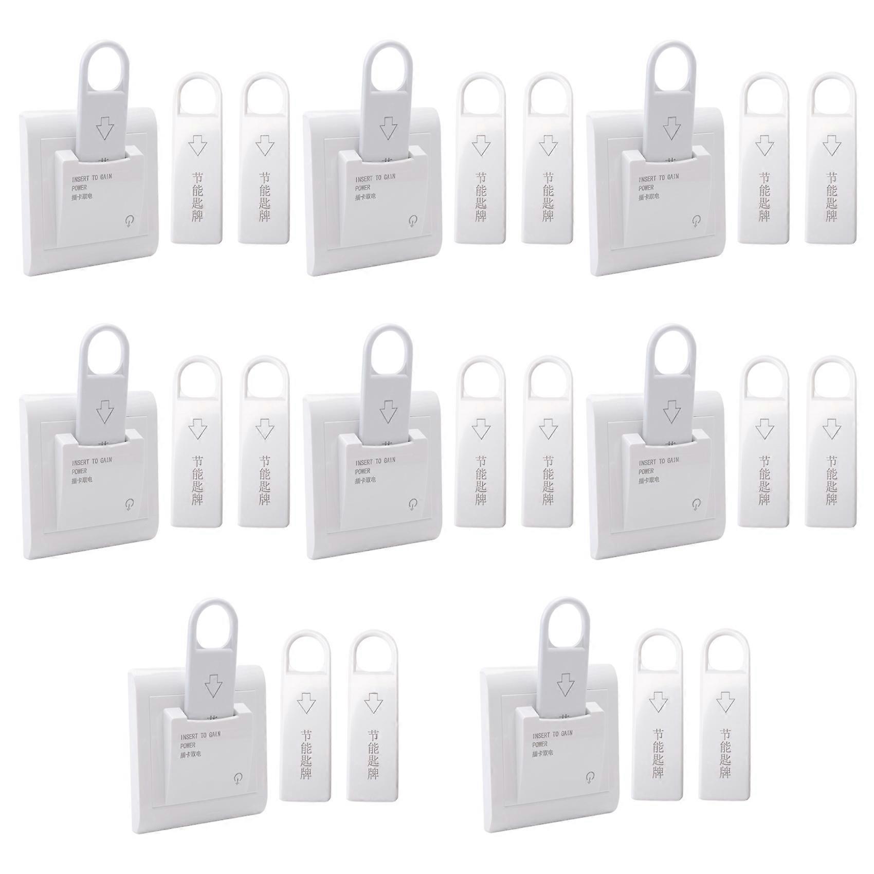 8X High Grade Hotel Magnetic Card Switch Energy Saving Switch Insert Key for Power with 3 Card