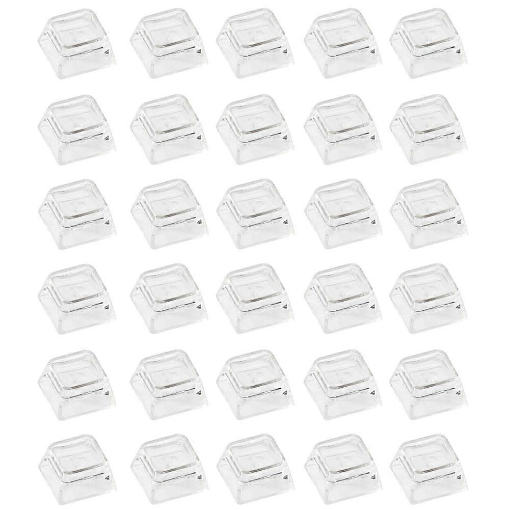 30pcs XDA Profile Transparent Keycaps for MX Mechanical Keyboards Blank PC Caps